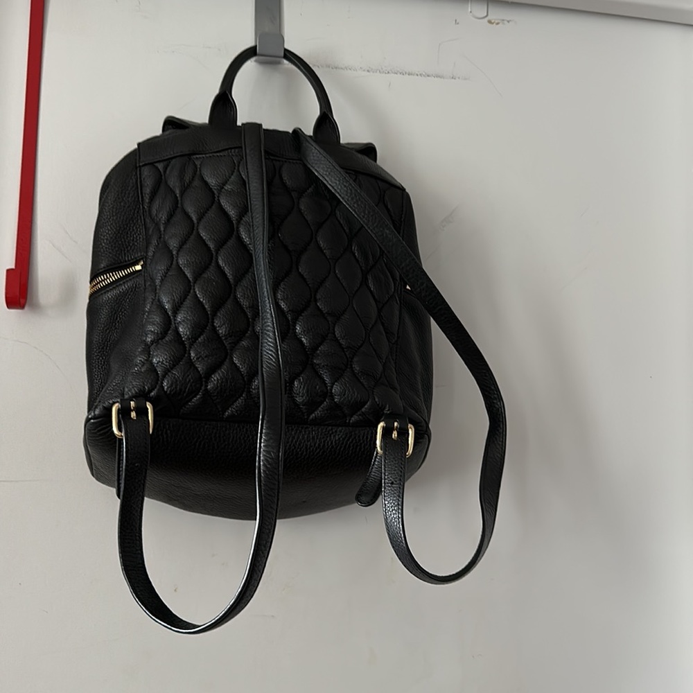 Vera Bradley Amy Quilted Backpack In Denim & Black Le… Gem